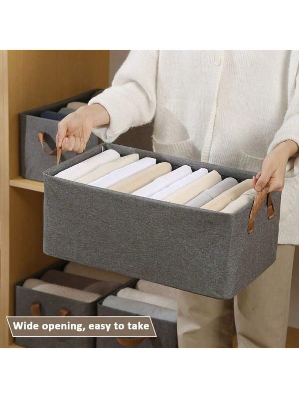 Caja Cesta Organizadora y Almacenamiento de Ropa Multiuso Plegable con Varilla