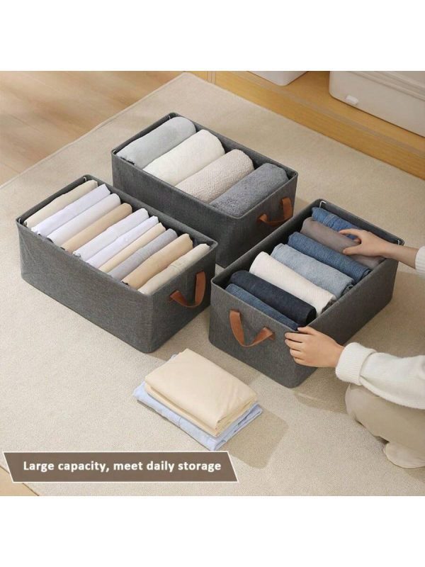 Caja Cesta Organizadora y Almacenamiento de Ropa Multiuso Plegable con Varilla