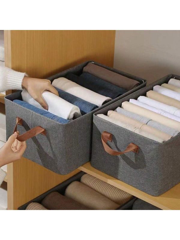 Caja Cesta Organizadora y Almacenamiento de Ropa Multiuso Plegable con Varilla