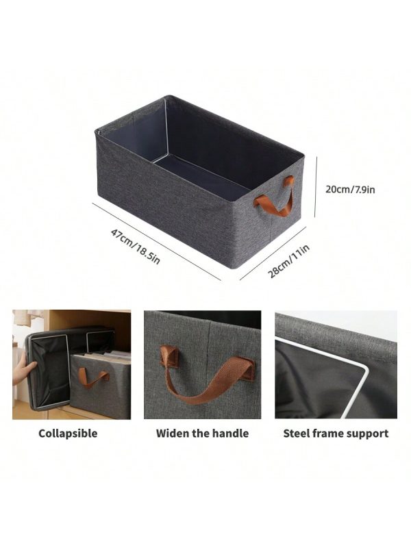 Caja Cesta Organizadora y Almacenamiento de Ropa Multiuso Plegable con Varilla