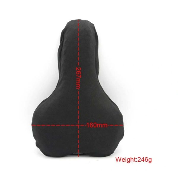 Asiento Cojín Gel para Bicicleta + Funda Protectora Color Negro
