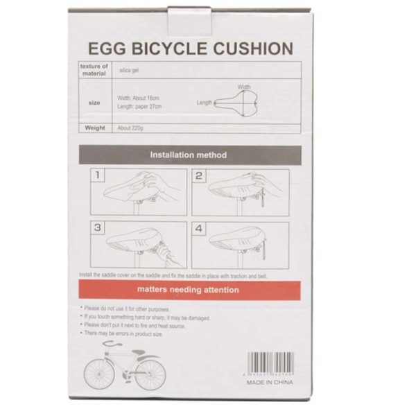Asiento Cojín Gel para Bicicleta + Funda Protectora Color Negro