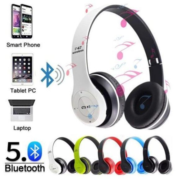 Audifonos Vincha P47 con Bluetooth Inalámbrico