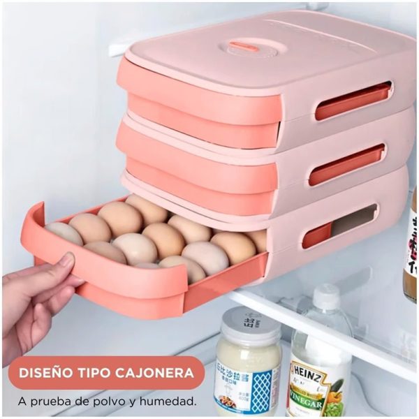 Bandeja-organizador-de-Huevos-6.jpeg Bandeja Organizador de Huevos Apilable con Ventilación