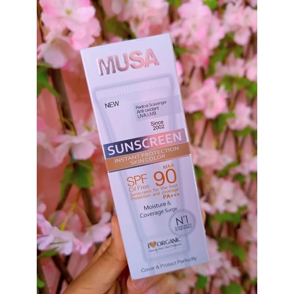 Bloqueador Solar 90 SPF MUSA Efecto Base Piel
