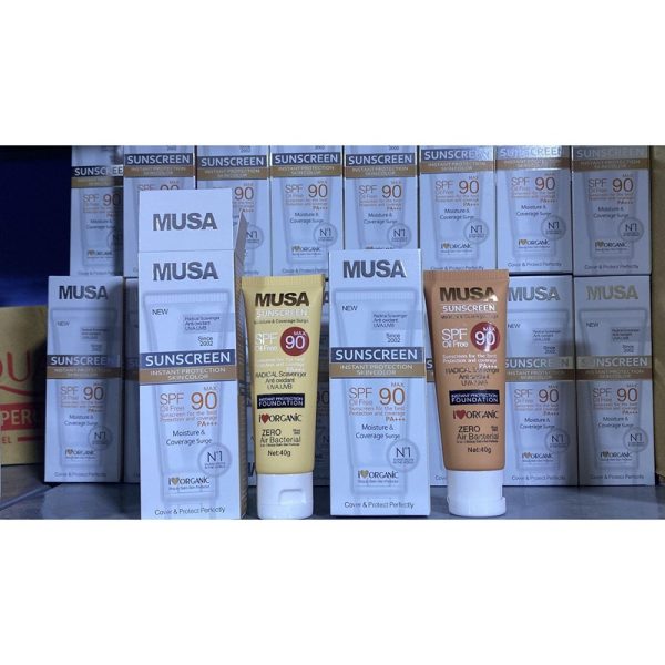 Bloqueador Solar 90 SPF MUSA Efecto Base Piel
