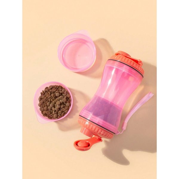 Botella Comedero Portatil para Mascotas 2 en 1