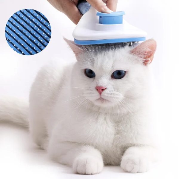 Cepillo de Pelo para Mascotas con Boton de Limpieza
