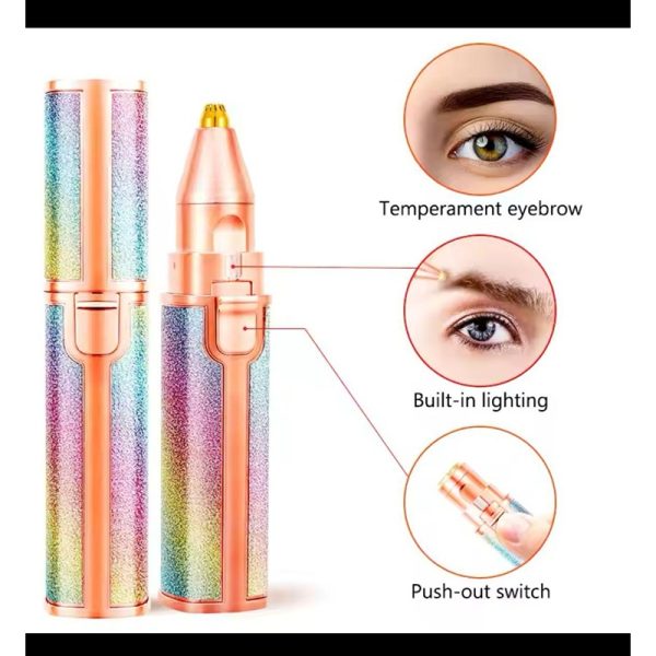 Depilador Multifuncional Doble Cabezal Recargable para Cejas, Bozo y mas 2 en 1