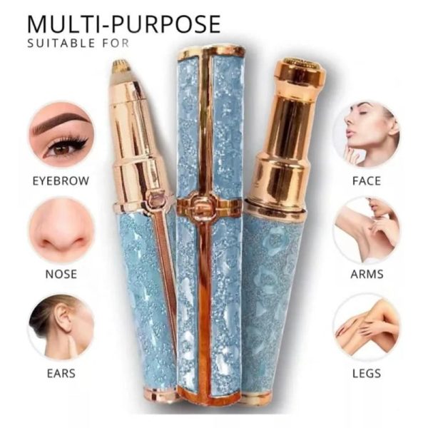 Depilador Multifuncional Doble Cabezal Recargable para Cejas, Bozo y mas 2 en 1