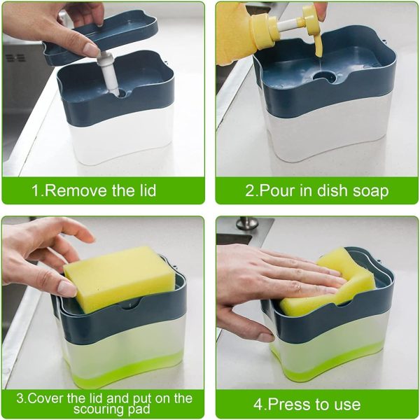 Dispensador-de-Detergente-Liquido-paso-a-paso.jpg Dispensador de Detergente Liquido con Soporte para Esponja