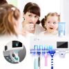 Dispensador Automatico de Pasta Dental con Esterilizador UV y Porta Cepillos