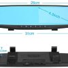 Camara Espejo Retrovisor con Doble Camara de Grabacion Frontal y Reversa para Carro