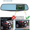 Camara Espejo Retrovisor con Doble Camara de Grabacion Frontal y Reversa para Carro