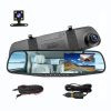 Camara Espejo Retrovisor con Doble Camara de Grabacion Frontal y Reversa para Carro