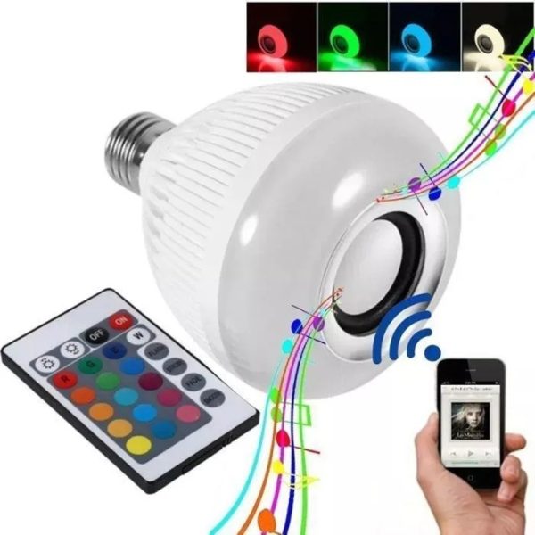Foco de Luz RGB con Parlante Bluetooth