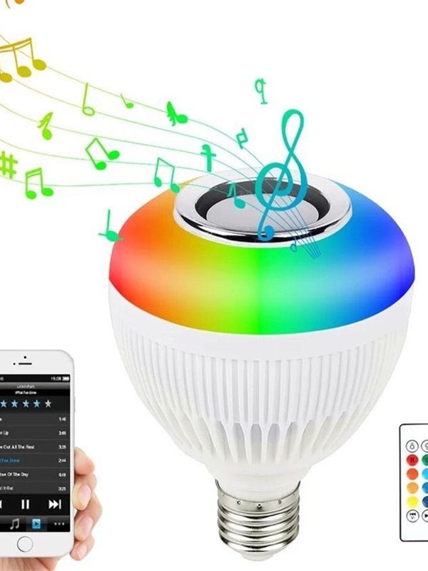 Foco de Luz RGB con Parlante Bluetooth