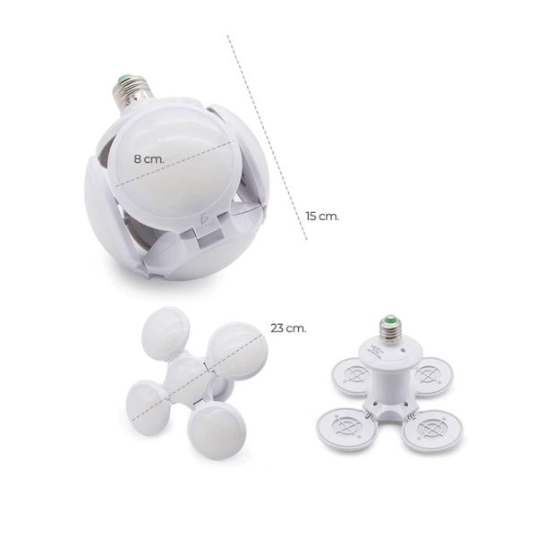 Foco Plegable Led  E27 de 40W Tipo Pelota