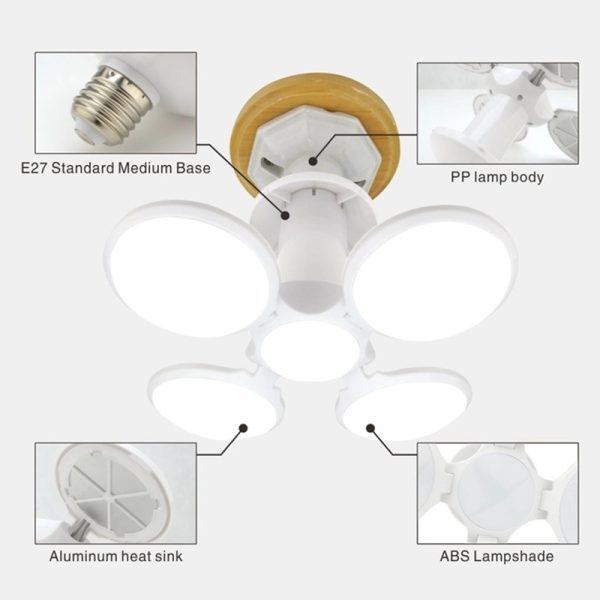 Foco Plegable Led  E27 de 40W Tipo Pelota