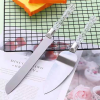 Juego de cuchillo y espátula de acero inoxidable para pastel