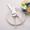 Juego de cuchillo y espátula de acero inoxidable para pastel
