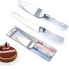 Juego de cuchillo y espátula de acero inoxidable para pastel