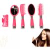 Kit de Cepillos para Cabello + Peine, Espejo y Pinza Set X 5