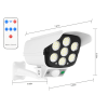 Lampara Foco Led con Panel Solar y Sensor de Movimiento + control