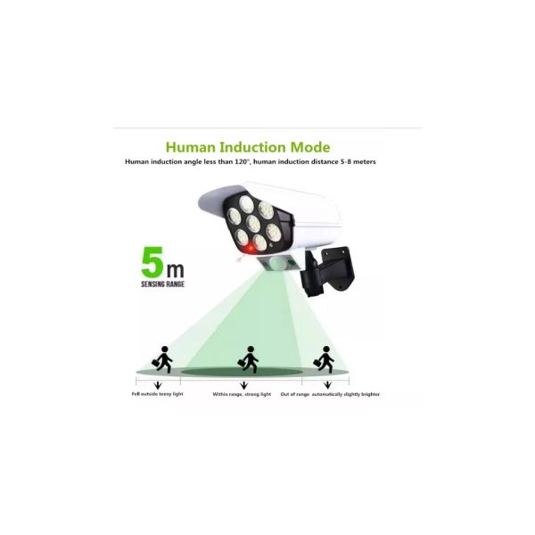 Lampara Foco Led con Panel Solar y Sensor de Movimiento + control