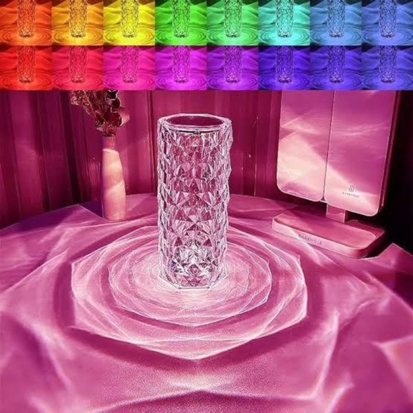Lámpara de Mesa RGB con Control Táctil de tipo Cristal