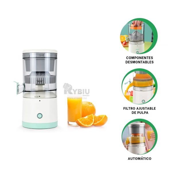 Maquina Exprimidora Portatil Recargable Multifuncional de Naranjas y Mas