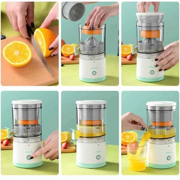 Maquina Exprimidora Portatil Recargable Multifuncional de Naranjas y Mas