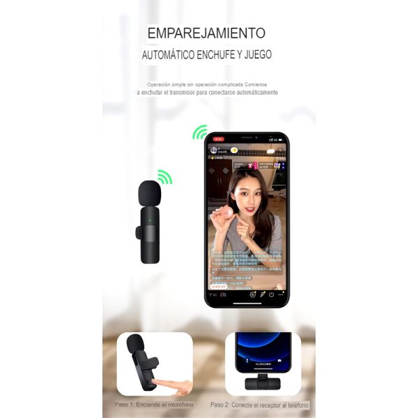 Microfono Inalámbrico K8 para Telefono Movil  Tipo C