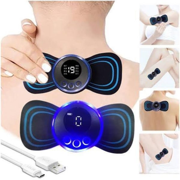 Mini Masajeador Muscular Electrico Recargable Tipo Mariposa
