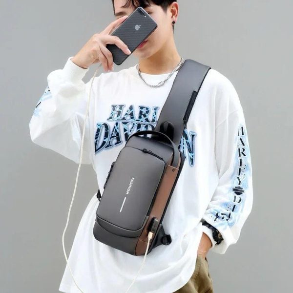 Mochila Antirrobo Multifuncional Impermeable Con Clave y Cargador