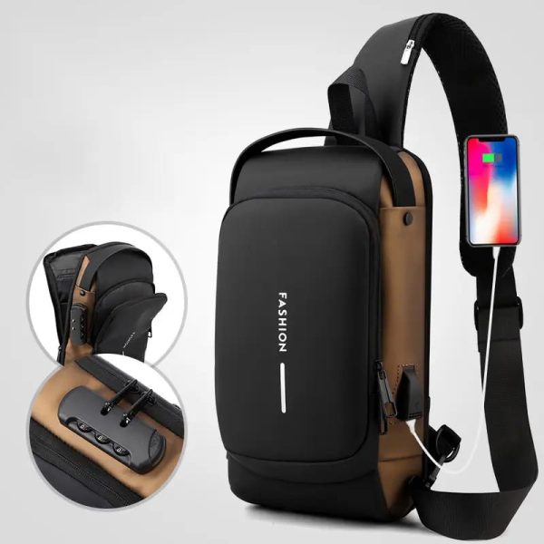 Mochila Antirrobo Multifuncional Impermeable Con Clave y Cargador