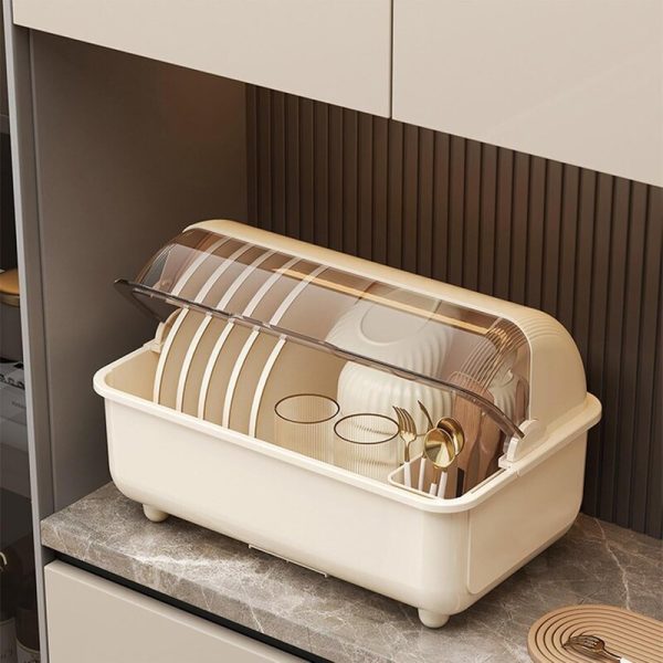 Organizador y Escurridor de Platos con Tapa