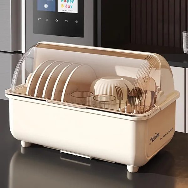 Organizador y Escurridor de Platos con Tapa