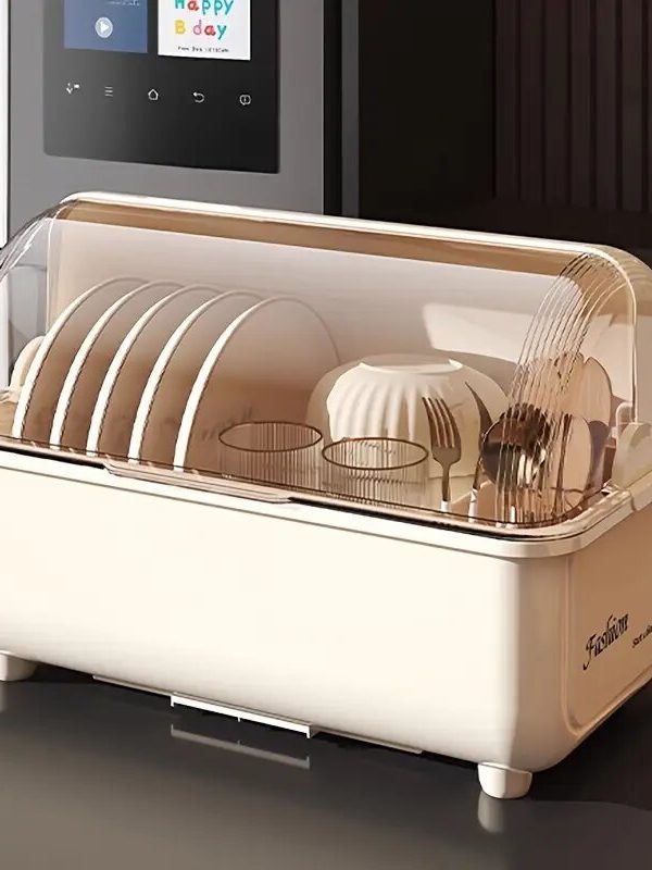 Organizador y Escurridor de Platos con Tapa