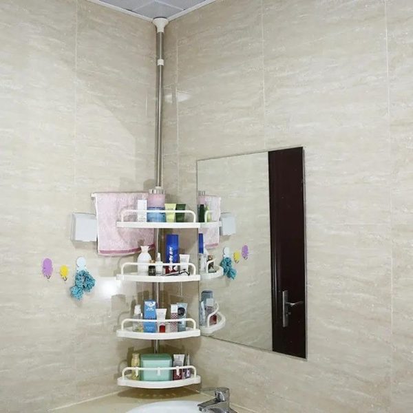 Organizador Estante Esquinero de Baño de 4 Niveles