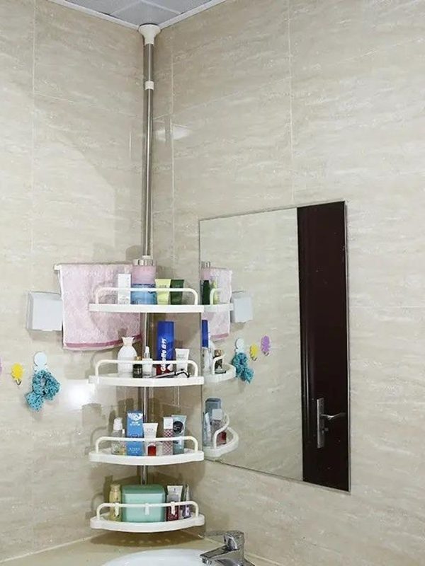 Organizador Estante Esquinero de Baño de 4 Niveles