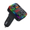 Cargador Carga Rapida Triple USB con Musica Bluetooth y Radio FM para Carro