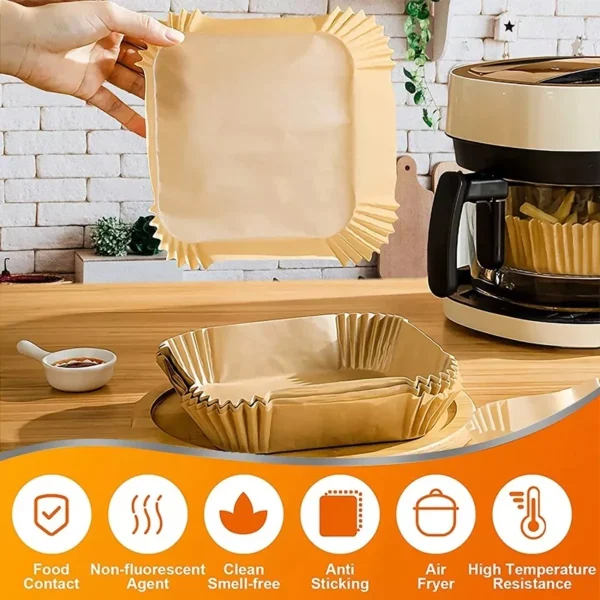 Papel Descartable para Freidora de Aire pack 50 unidades