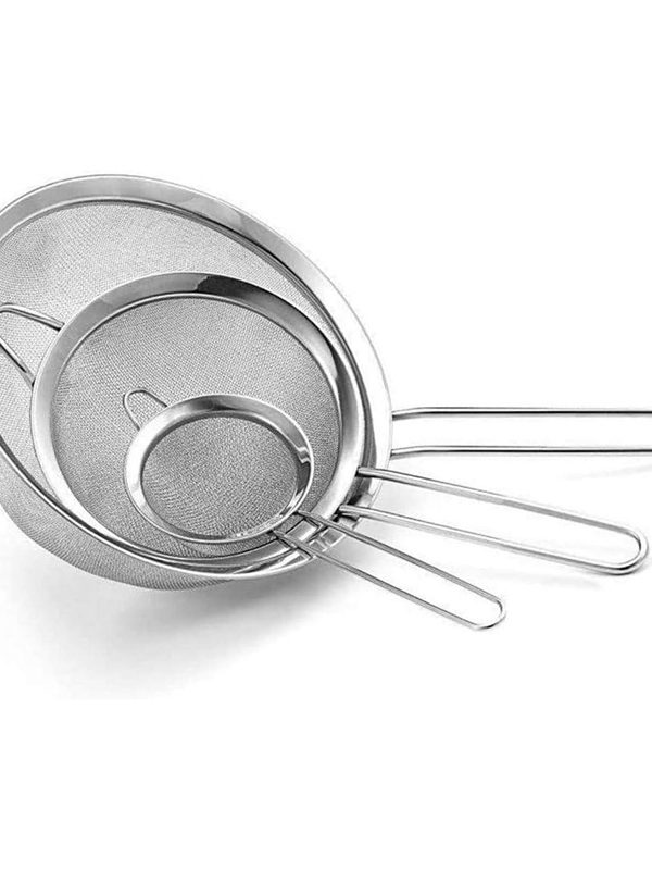 Set de 3 Coladores de Acero Inoxidable de Malla Fina