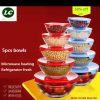 Set de Bowl de Vidrio de 5 Piezas rojo azul Set de Bowl de Vidrio de 5 Piezas