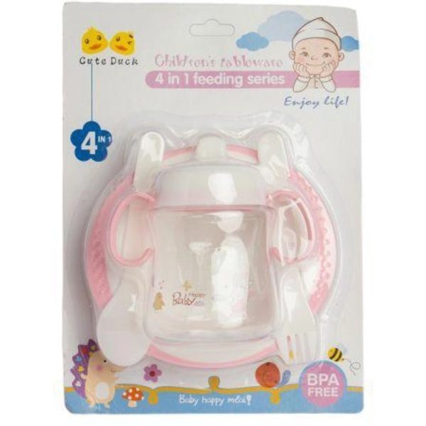 Set de Vajillas de Dibujos Animados para Bebes 4 en 1