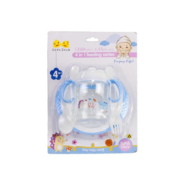 Set de Vajillas de Dibujos Animados para Bebes 4 en 1