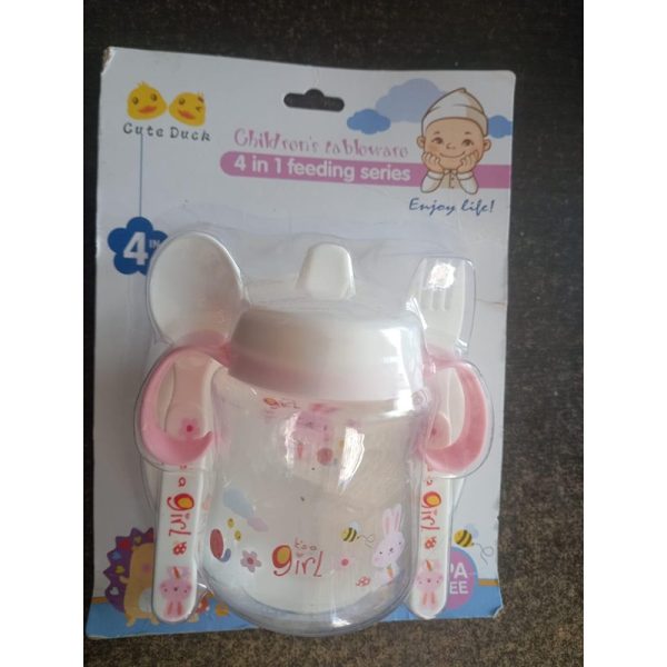 Set de Vajillas de Dibujos Animados para Bebes 4 en 1