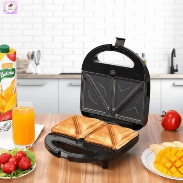 Tostadora Sandwichera Multifuncional Electrica de Dos Compartimientos