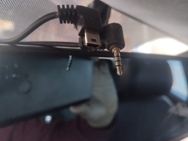 Camara Espejo Retrovisor con Doble Camara de Grabacion Frontal y Reversa para Carro